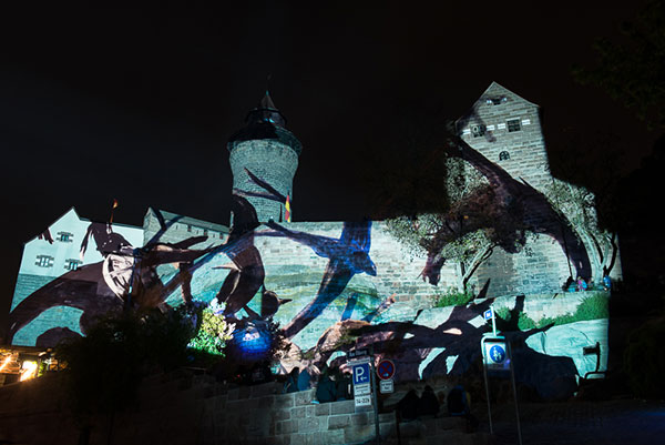 Illumination Kaiserburg Blaue Nacht